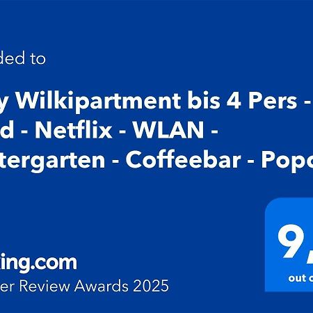 Cozy Wilkipartment Bis 4 Pers - Hund - Netflix - Wlan - Wintergarten - Coffeebar - Popcorn Verl المظهر الخارجي الصورة