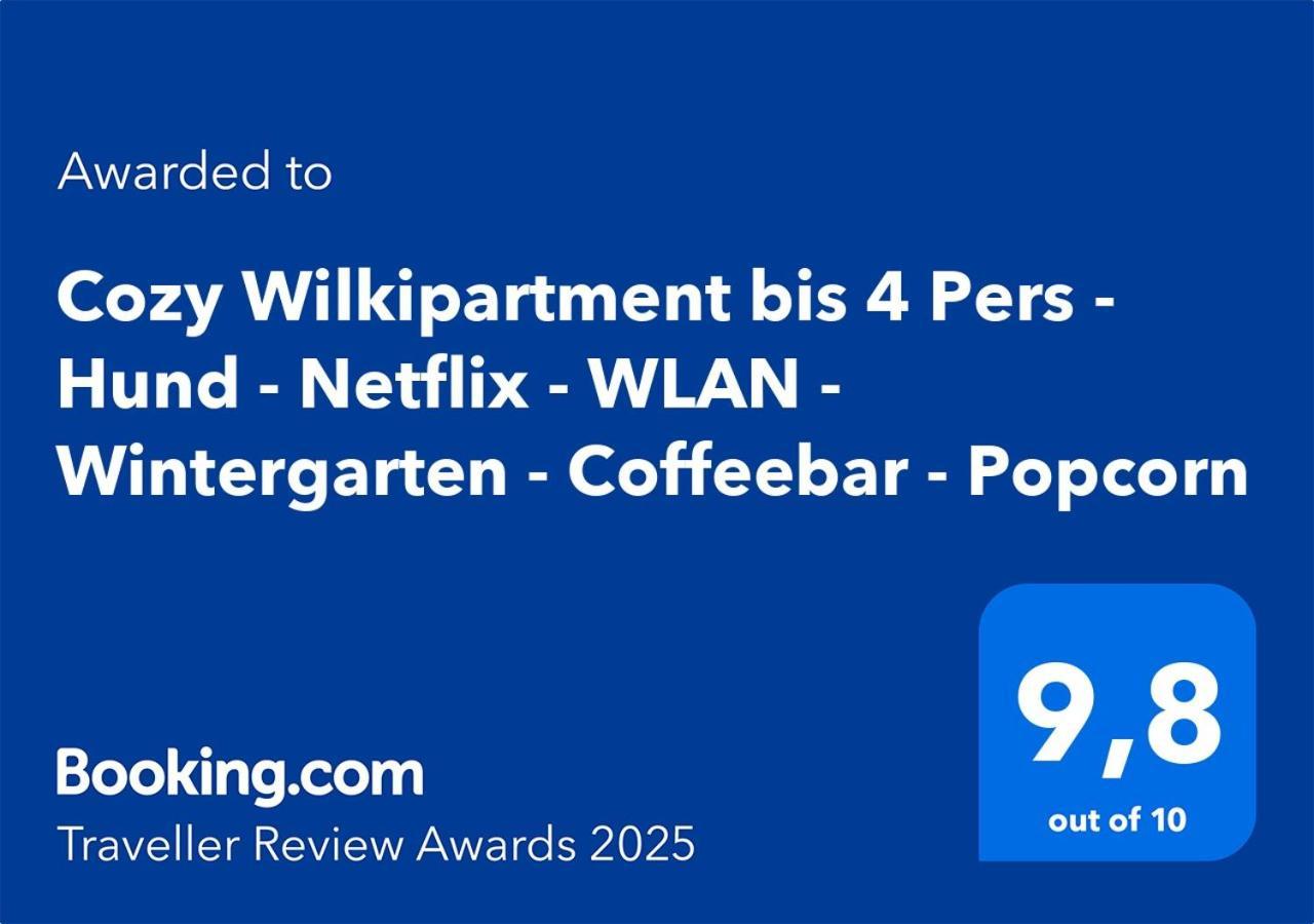 Cozy Wilkipartment Bis 4 Pers - Hund - Netflix - Wlan - Wintergarten - Coffeebar - Popcorn Verl المظهر الخارجي الصورة